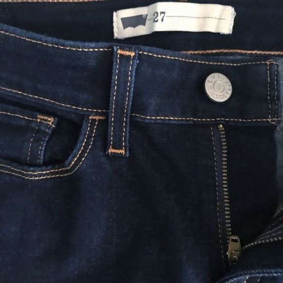 Levi’s Dark Wash Stretch Skinny Jeans Size 27 - Picture 6 of 6